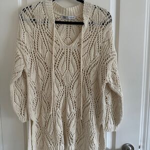Zara Cream Sweater with Chunky Knit